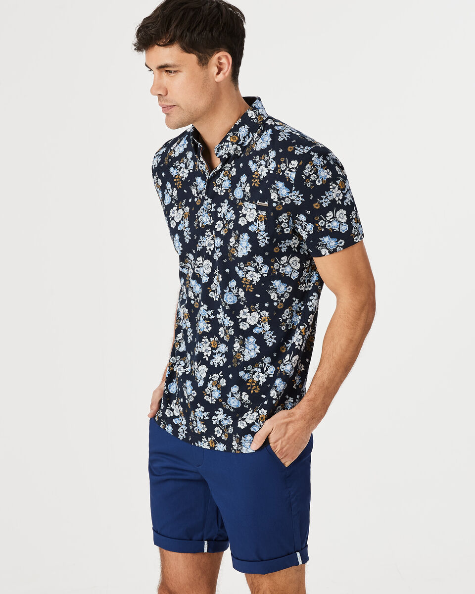 Sierra Polo Shirt, Navy/White, hi-res